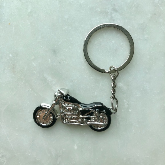 Vintage Accessories - Motorcycle Silver Keychain